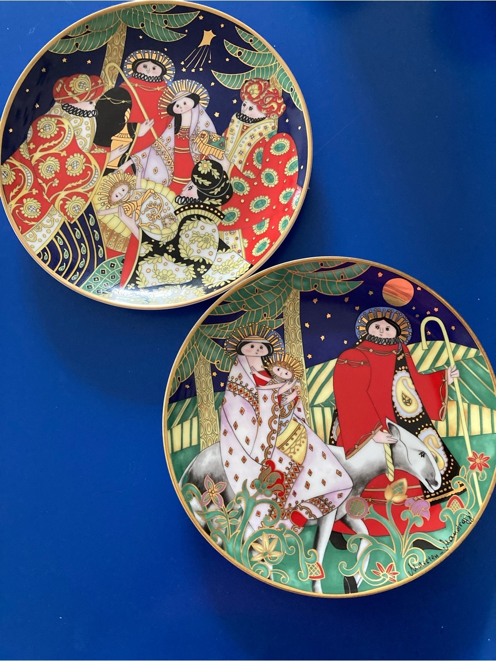 House of Faberge Holiday Decorative Nativity Plates - set of 2